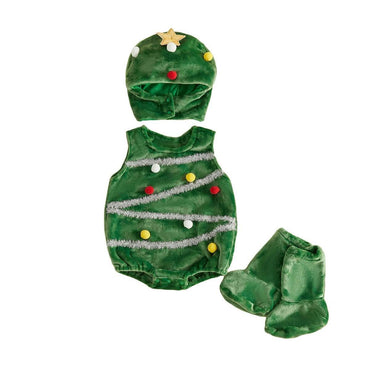 Sleeveless Christmas Baby Costume Costume The Trendy Toddlers Green 3-6 M 