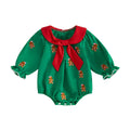 Long Sleeve Gingerbread Collar Baby Romper
