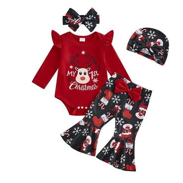 My First Christmas Flared Pants Baby Set   