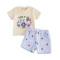 Short Sleeve Land Of The Free Baby Set