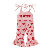 Valentine's Day Flared Toddler Jumpsuit