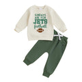 Long Sleeve Jets Football Baby Set   