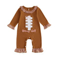 Long Sleeve Game Day Ruffled Baby Jumpsuit
