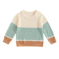 Color Block Knit Baby Sweater   