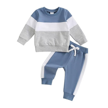 Color Block Sweatshirt Baby Set   