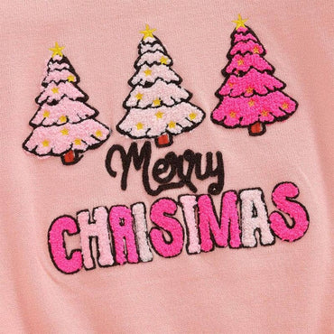 Merry Christmas Pink Toddler Sweater