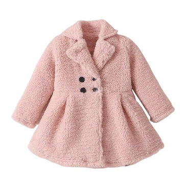 Pink Solid Fleece Toddler Jacket