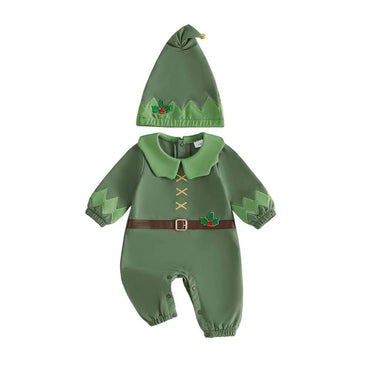 Long Sleeve Christmas Elf Baby Costume