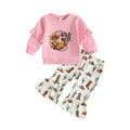 Long Sleeve Wild West Flared Toddler Set Sets The Trendy Toddlers Pink 9-12 M 