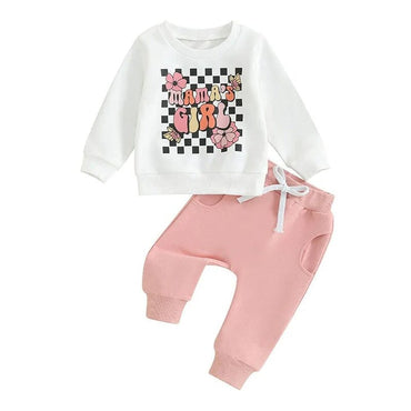Mama's Girl Pink Pants Baby Set   