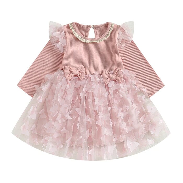 Toddler Girl Pink Butterfly Tulle Dress – The Trendy Toddlers