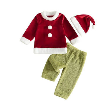 Christmas Santa Fuzzy Toddler Set Sets The Trendy Toddlers 