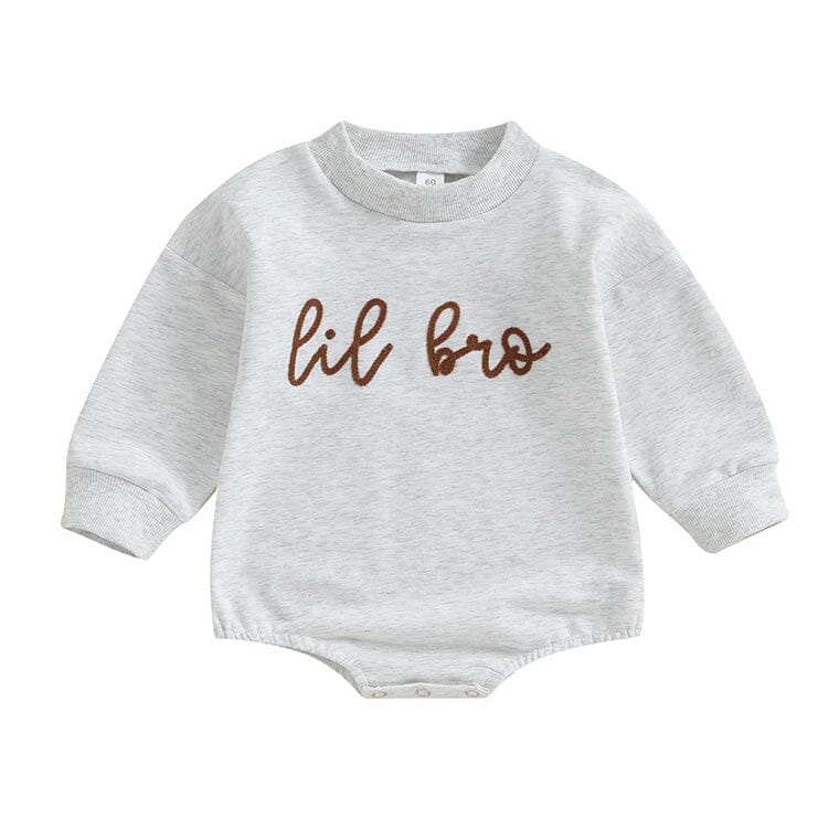 Baby Boy Long Sleeve Lil Bro Bodysuit – The Trendy Toddlers