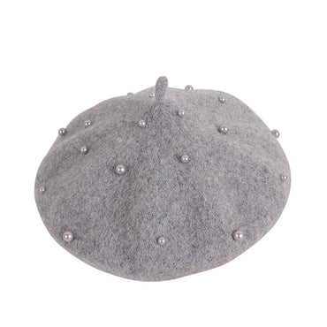 Solid Toddler Pearl Hat Gray  