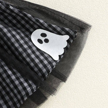 Long Sleeve Halloween Boo Skirt Toddler Set