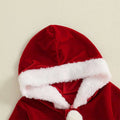 Long Sleeve Hooded Santa Baby Jumpsuit