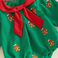 Long Sleeve Gingerbread Collar Baby Romper