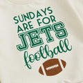 Long Sleeve Jets Football Baby Set   