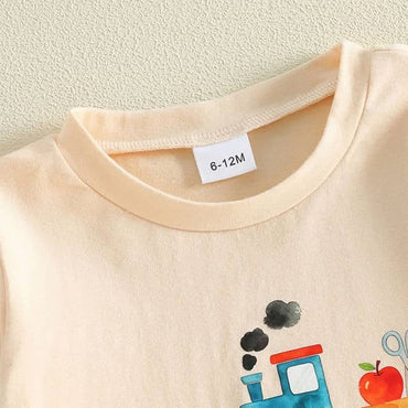 Long Sleeve Back To School Striped Toddler Set Sets The Trendy Toddlers 