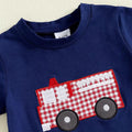 Short Sleeve Fire Truck Toddler Set   