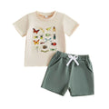 Short Sleeve Nature Toddler Set Green 9-12 M