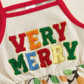Tie Shoulder Very Merry Toddler Romper