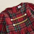 Long Sleeve Christmas Plaid Toddler Dress