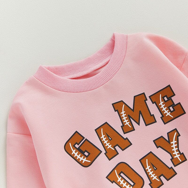 Game Day Pink Toddler Sweatshirt sweatshirt The Trendy Toddlers 