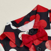 Short Sleeve Hearts Red Shorts Toddler Set