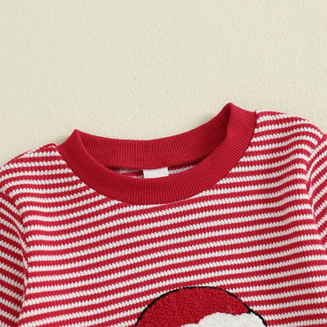 Long Sleeve Striped Gingerbread Baby Jumpsuit