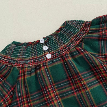 Christmas Vintage Plaid Toddler Dress   