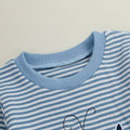 Long Sleeve Striped Whale Baby Set