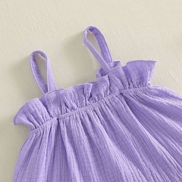 Sleeveless Lilac Ruffled Baby Set Sets The Trendy Toddlers 