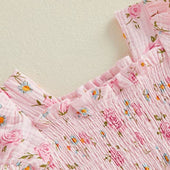 Puff Sleeve Floral Toddler Dress