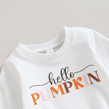 Hello Pumpkin Flared Pants Toddler Set   