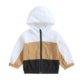 Color Block Hooded Toddler Jacket Khaki 12-18 M 