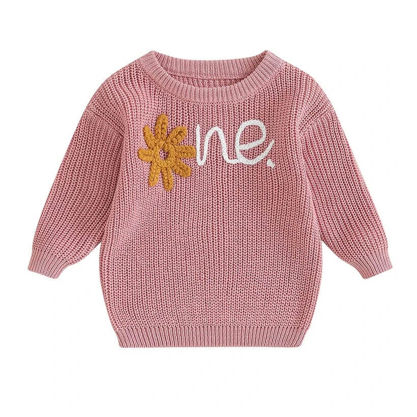 First Bloom Celebration Knitted Baby Sweater Pink 6-9 M 
