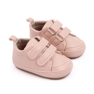 Pink Solid Baby Sneakers Shoes The Trendy Toddlers 