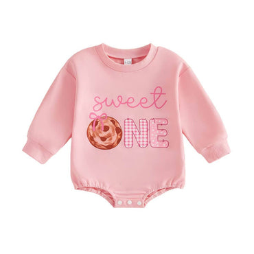 Long Sleeve Sweet One Baby Bodysuit The Trendy Toddlers Pink 9-12 M 