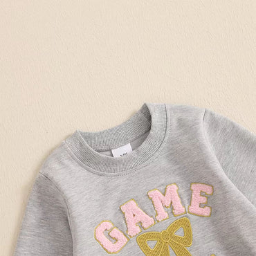 Game Day Bow Toddler Sweatshirt   