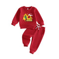 Long Sleeve Christmas Trucks Toddler Set Sets The Trendy Toddlers Red 9-12 M 