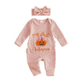 Long Sleeve My First Halloween Baby Jumpsuit Jumpsuit The Trendy Toddlers Pink 0-3 M 