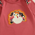 Long Sleeve Turkey Ruffled Baby Jumpsuit