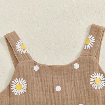Sleeveless Daisy Flared Baby Jumpsuit