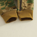 Long Sleeve Camo Zipper Baby Jumpsuit