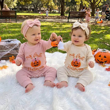 Long Sleeve My First Halloween Baby Jumpsuit