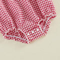 4th of July Plaid Baby Romper Rompers The Trendy Toddlers 