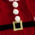 Long Sleeve Hooded Santa Baby Jumpsuit