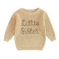 Little Sister Knitted Baby Sweater Khaki 0-3 M 