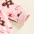 Long Sleeve Pink Christmas Baby Set   